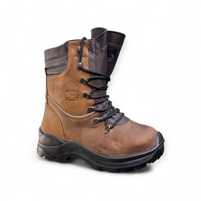 Nusca CHAINSAW Schnittschutzstiefel Forststiefel KWF geprüft Klasse 2 Leder X