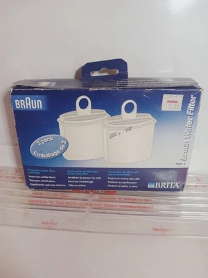 Paquete de 2 cartuchos de filtro de agua Brita Braun Pure Aqua KWF2 tipo 3112 - NUEVO Foto 1 de 4