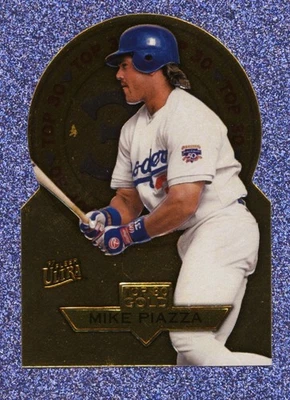 1997 Fleer Ultra Top 30 Gold Die-Cut Mike Piazza #6 HOF - Free Shipping - Image 1 of 2