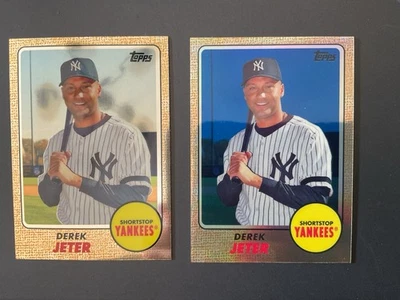 2008 Topps Chrome - Trading Card History Derek Jeter #TCHC40 Blue Refractor /200 - Image 1 of 4