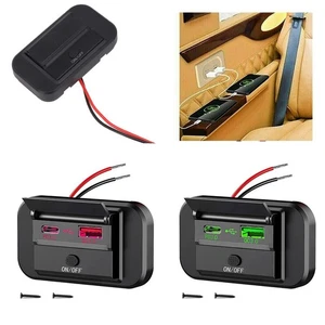 Prise Chargeur Rapide USB C Montable pour Voitures et Véhicules de Loisirs - Photo 1 sur 16