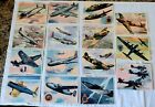 Vintage 1941 “Richfield Airplanes” WWII Color Cards,P-38, P-40,B-17, DC-4, B-24
