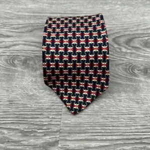 Ermenegildo Zegna Herren-Seidenkrawatte Made in Italy marineblau/rot - Bild 1 von 7