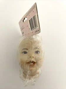 Syndee's Crafts Vinyl Heirloom Doll Head #33004 Brown Eyes 1990 VINTAGE - Picture 1 of 3
