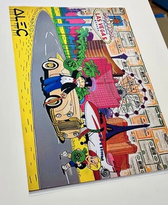 Alec Monopoly “Richie And Monopoly Las Vegas” Print On Canvas 24x36” 1:1 - Image 1 of 4