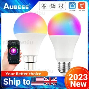 Tuya E27 B22 WiFi Smart LED Light Bulb 9W/15W RGB Colour Lamp for Alexa Google * - Picture 1 of 16