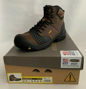 Botas de Trabajo Keen Flex Fuelle Puntera Compuesta Impermeables Cuero Marrón Talla 13EE NUEVAS - Imagen 1 de 12