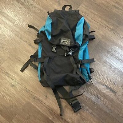 Mochila de Senderismo Jansport De Colección Extra Grande Verde Hecha en EE. UU. Viaje al Aire Libre Foto 1 de 4