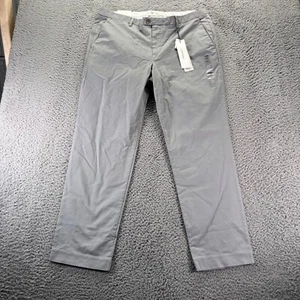 Calvin Klein Chino Pants Mens New 38x30 Gray Cotton Blend Stretch Slim Fit - Picture 1 of 11