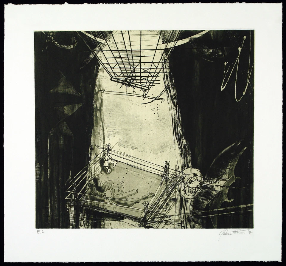 Untitled, 1994. Aquatinta-Radierung von Klaus SCHWEIER (*1956 D), handsigniert - Bild 1 von 2