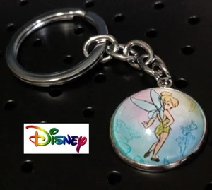 TINKERBELL DISNEY metal glass silver plated Movie Key chain cosplay US Seller - Picture 1 of 6