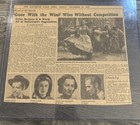1939 Gone With The Wind Newspaper Clipping 