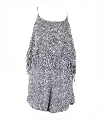 Volcom Urban Tribe Shorts Swim Cover Up Romper, Black / White, Size Small - NWT - Image 1 of 2