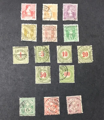 Switzerland 1905-30 F Used Early Selection Sc#129-31 + - Image 1 of 2