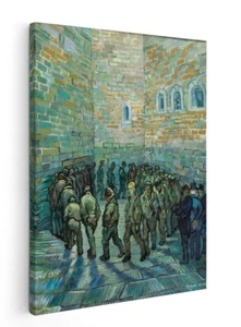 Canvas painting canvas - Van Gogh - The round of prisoners - wooden frame  - Picture 1 of 4