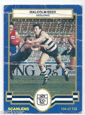 1986 Scanlens (104) Malcolm REED Geelong ""