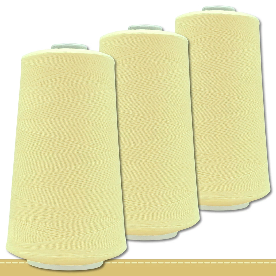 Fil à Coudre Surjet 3 x 100 G 5000 Y (4572 M) Force 50/2 (140) Jaune 120607 - Photo 1/1