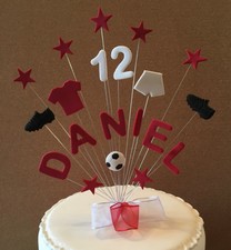 Personalised Arsenal Football Birthday Cake Topper 1 Metre Of Cake Ribbon & Bow