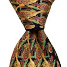 VITALIANO PANCALDI Mens 100% Silk Necktie ITALY Luxury Geometric Multi-Color EUC