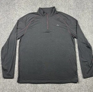 paradox merino blend 1/4 zip Pullover Shirt Long Sleeve Xl Blue Red Trim Men’s - Picture 1 of 10
