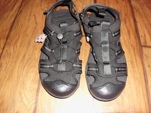 mysoft Mens Outdoor Hiking Sandals Closed Toe, Black, US 11, New - Picture 1 of 3