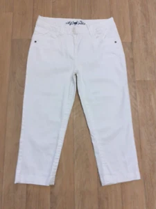 Unbranded White Cropped Stretch Womens Jeans Size W30 L20 (3020) - Picture 1 of 8