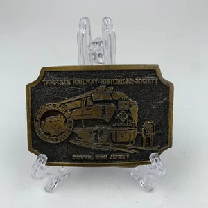 Vintage National Tri-State Railway Historical Society Locomotive Belt Buckle - Bild 1 von 10