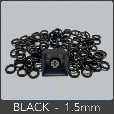 110pcs Black 1.5mm O-Ring Keycap Damper for Cherry MX Mechanical Keyboard Switch - Image 1 of 4