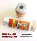 Masking Tape Poly Film Painting Cover Sheet Pull Down 33m Roll Smart Repair