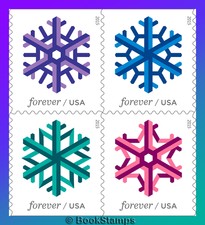 20 Forever Stamps Snowflake USPS First Class Postage Christmas Winter Snow USPS