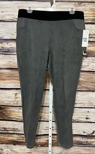 NWT Karen Kane Gray Faux Suede Leggings Pants Size 0X - Picture 1 of 11