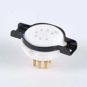 1pc Gold Teflons PTFE 7Pin 12AV6 12AE6 6BA6 Audio Tube Valve Sockets - Picture 1 of 5