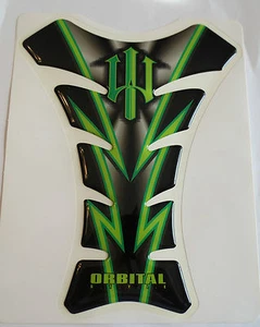 ORBITAL TANK PROTECTOR GEL PAD - UNIVERSAL FORK - BLACK/GREEN - 6.18" x 7.95" - Picture 1 of 1