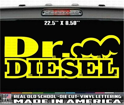 Calcomanía de vinilo adhesiva Dr. Diesel Truck Heavy Duty 2500 Rollin' Coal Soot Life EE. UU. Foto 1 de 4