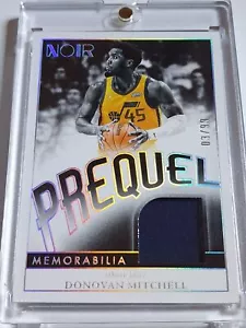 2023 Panini Noir Donovan Mitchell #PATCH /99 Game Worn Jersey - Ready to Grade - Picture 1 of 4