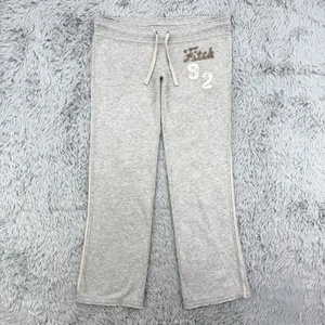 Abercrombie & Fitch Pants Women’s S Gray VTG Y2K Spellout Embroidery Sweatpants - Picture 1 of 12