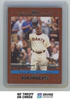 2007 Topps Update All-Star Copper Barry Bonds /56 #UH229 San Francisco Giants - Image 1 of 3
