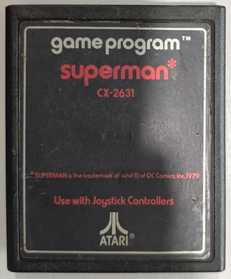 Superman CX-2631 Atari Game Program Cartridge Only - Image 1 of 3