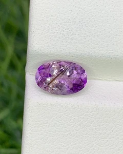 Natural Super Seven 1.05 Carat 8.5x5.7 MM Oval Shape Faceted Gemstone - Picture 1 of 8