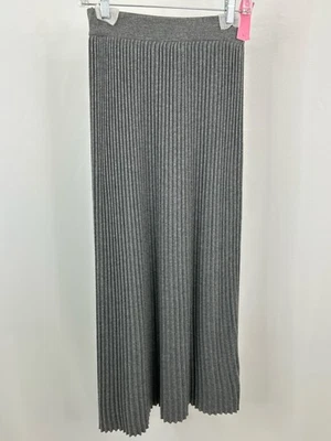 MAX MARA Weekend Pleated Maxi Wool Cashmere Classic Size S Gray Women Skirt - Image 1 of 3