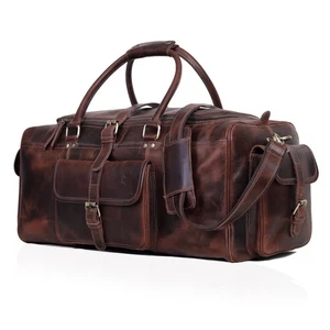 Duffle Bag For Men and Women, 28 Inch Vintage Buffalo Leather Travel Duffle B... - Picture 1 of 9