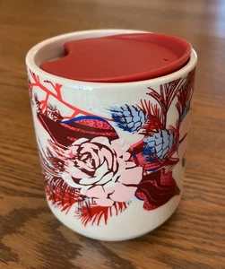 NEW Starbucks Holiday 2023 Ceramic Double Walled Roses & Pinecones 8oz Tumbler - Picture 1 of 7