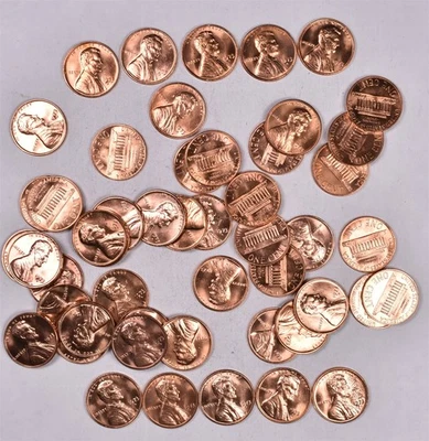 1973-D Lincoln Memorial Penny Cent - BU Roll  - Image 1 of 2