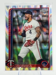 Carlos Correa 2025 Topps Chrome Raywave Refractors Minnesota Twins - Bild 1 von 2