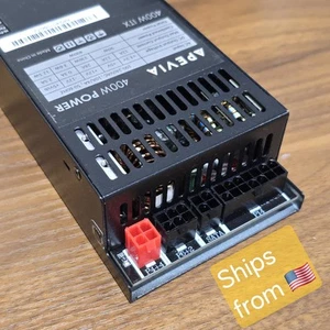 Apevia Corporation ITX-PFC400W Apevia Itx-pfc400w Mini Itx/flex Atx/ 1u 400w - Picture 1 of 17