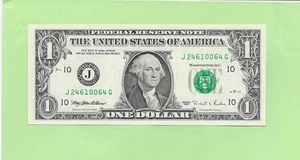 1995 ..UNCIRC $1  J 2461 0064 G  .... 1995  $1  J-G    NICE NOTE        FRN - Picture 1 of 2