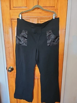 Apostrophe Stretch Women's Black Pants Cotton Spandex Size XL 16/18 NWOT  - Image 1 of 4