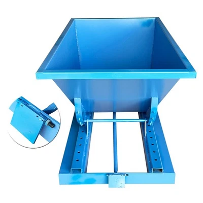 Recipiente de basura auto-volcado para carretillas elevadoras manejo de materiales 137,4us gal Foto 1 de 4