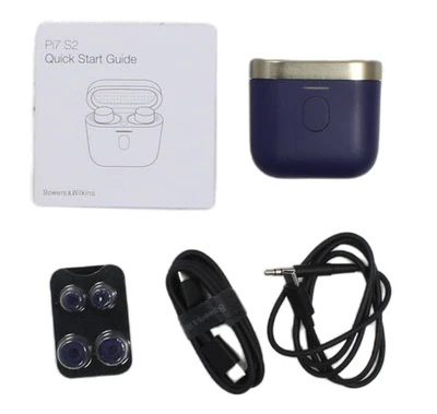 Auriculares inalámbricos verdaderos B&W Pi7 S2 azul medianoche usados buen estado de Japón - Imagen 1 de 4