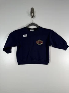 Vtg Osh Kosh B'Gosh Toddler Unisex Crewneck Fleece Sweatshirt Blue Sz 3T 14x14.5 - Picture 1 of 11